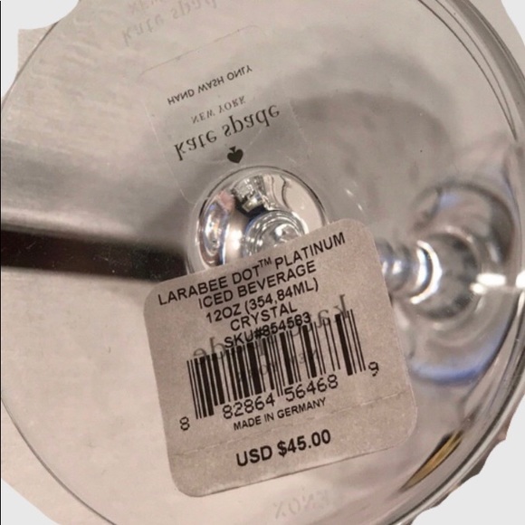 KSNY Larabee Dot Platinum Iced Beverage Glass - Picture 3 of 8